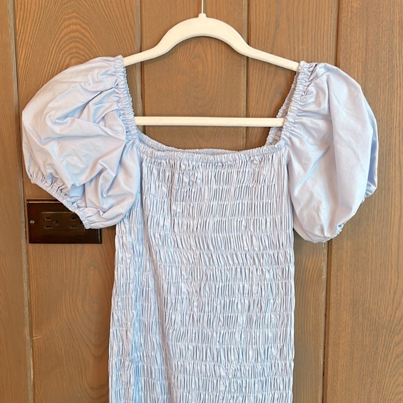 Lulus Rouched Midi Dress - Picture 5 of 8